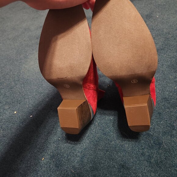 Red Heeled Booties - Picture 4 of 5